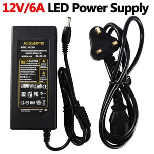 12V 6A AC/DC UK Power Supply Adapter Safety Charger For LED Strip CCTV Camera UK - Picture 1 of 5