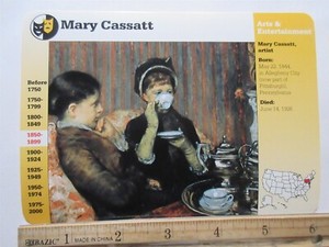 Grolier Story of America - Mary Cassatt artist - oversized card 1995