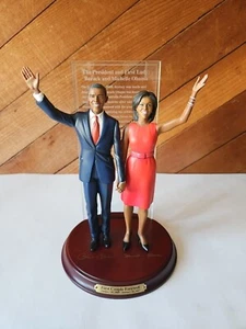Barack & Michelle Obama The Danbury Mint  2017 Sculpture First Couple Farewell - Picture 1 of 13