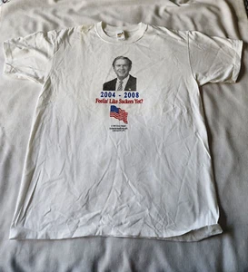 Vintage George Bush "Feelin Like Suckers Yet?" 2004-2008 T Shirt Men's Large - Picture 1 of 2