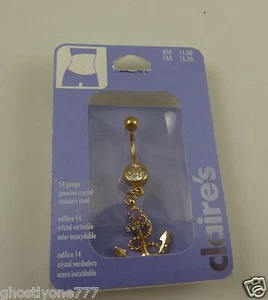 bling cristalli di ancoraggio anello ombelico, piercing, corpo gioielli ombelico navale - Foto 1 di 5