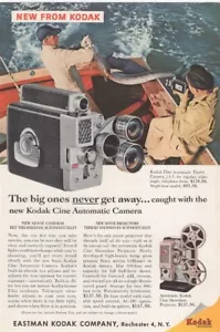 Kodak Automatic Movie Camera Big Ones Never Get Away Get Caught 1959 Vintage Ad - Picture 1 of 1