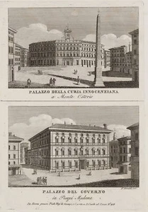RINALDI (19.Jhd) nach Unbekannt (19.Jhd), PALAZZO DELLA CURIA INNOCENZIANA, KSt. - Bild 1 von 5