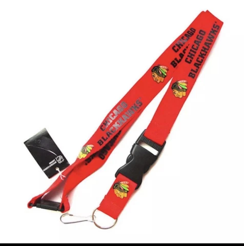 Chicago Blackhawks RED Lanyard W/Detachable Keystrap Function NHL Cover