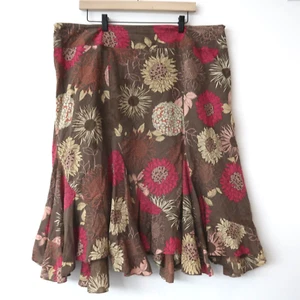 a.n.a. Floral Skirt 20W Boho Fairy Cotton Ruffle Hippie Summer Casual - Picture 1 of 7
