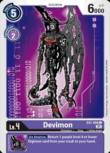 Devimon - Common - EX1-058 C Digimon TCG Card - Purple - Picture 1 of 1