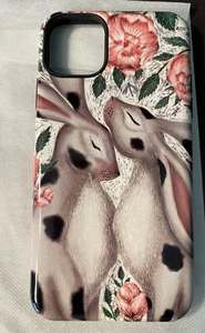 STRINGBERRY APPLE/IPHONE CASE/ 11 PRO MAX/ TOUGH CASE HARES AND PEONIES NEW - Picture 1 of 8