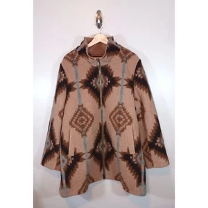 Pendleton Western Aztec Cowboy Wool Blend Lined Full Zip Women's Jacket Size XL - Picture 1 of 8