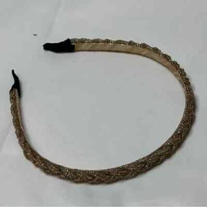 Women's Elegant Gold and Black Chic Braided Headband NWOT - Picture 1 of 2