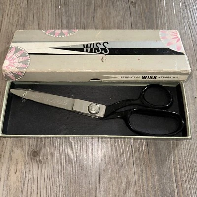 Wiss Pinking Shears Model C Vintage 1940s Tailoring Sewing Scissors Original Box - Image 1 of 4
