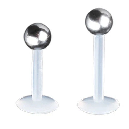 1,2mm Labbra Labret Piercing Bioflex Acciaio Inox Sfera Madonna Spina Z256 - Immagine 1 di 1