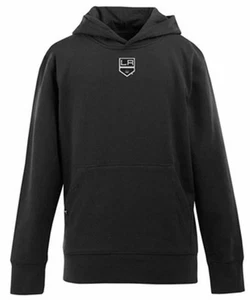 NEW Los Angeles Kings YOUTH Boys Signature Hooded Sweatshirt - Black - Kids YL - Picture 1 of 2