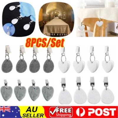 8X Tablecloth Weights Cover Metal Clip Pendant Stone Hangers Outdoor Table Clips - image 1 of 4