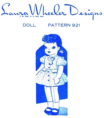 DOLL Pattern Mail Order Laura Wheeler 921 Approx. 15" - Image 1 of 4