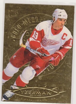 1995-96 Fleer Ultra Steve Yzerman Gold Medallion Card #51 Rare Parallel Insert - Image 1 of 2