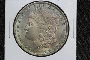 1884-O Morgan Dollar Coloful Obverse Toning 2J1Z - Picture 1 of 3