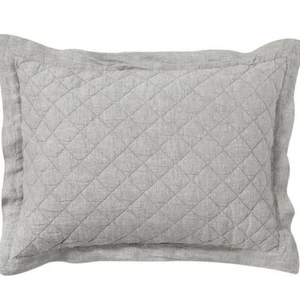 Pottery Barn Belgian Flax Linen Diamond Quilted Sham - Bild 1 von 5