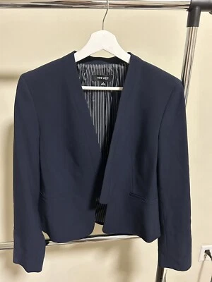 Blazer Nine West Mujer Azul Marino Beso Frente Abierto Forrado Chaqueta Talla 8 Nuevo con Etiquetas Foto 1 de 3