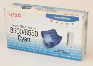 Xerox Phaser 8500/8550 Solid Ink ColorStix, Cyan, 3 Pack *New* 108R00669 - Picture 1 of 2
