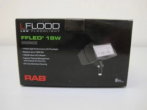 RAB LIGHTING 18 WATT LED FLOODLIGHT IN BRONZE, 4000K #: FFLED18N - Picture 1 of 4