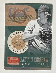 Clayton Kershaw 2013 Panini America's Pastime Standing O Card #SO11 - 020/125
