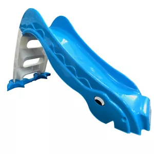 Kinderrutsche Rutsche Kinder Gartenrutsche 133cm Garten Rutsche blau grau - Bild 1 von 3