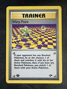 Pokemon TCG 126/132 Warp Point Gym Challenge 1st Ed Common LP/MP - Picture 1 of 2