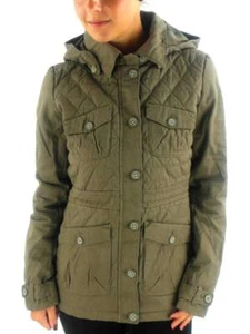 Chaqueta O'Neill De Transición Canvas Verde Thinsulate Con Capucha Ajustada - Imagen 1 de 4