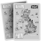 2 x Vinyl Stickers 7x10cm - BW - Cute UK Map Britain United Kingdom  #43687