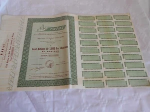 Vintage share certificate Stocks Bonds actions RAFAL petrol Refineries Algeria - Picture 1 of 3
