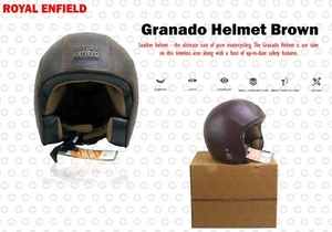 Royal Enfield Granado vintage Leather "HELMET" Dark Brown - Bild 1 von 11