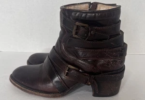 Botín Freebird Para Mujer Estes Cuero Hebilla Western Talla 9 Boho Festival Hip - Imagen 1 de 11