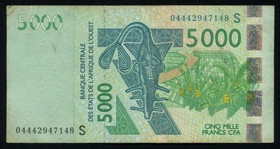 West African States (Guinea Bissau) 5000 Francs CFA Banknote 2003 (2004) P-917S - Image 1 of 2