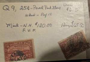 Quantità 2 - Francobollo US Early Parcel Post, Q10, usato, lotto A-1 - Foto 1 di 1