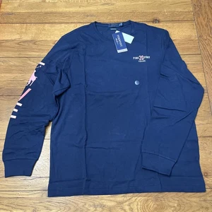 Ralph Lauren Rosa Pony Polo Azul Marino Manga Larga Camiseta Talla XL Etiquetas Marcadas a Través - Imagen 1 de 12