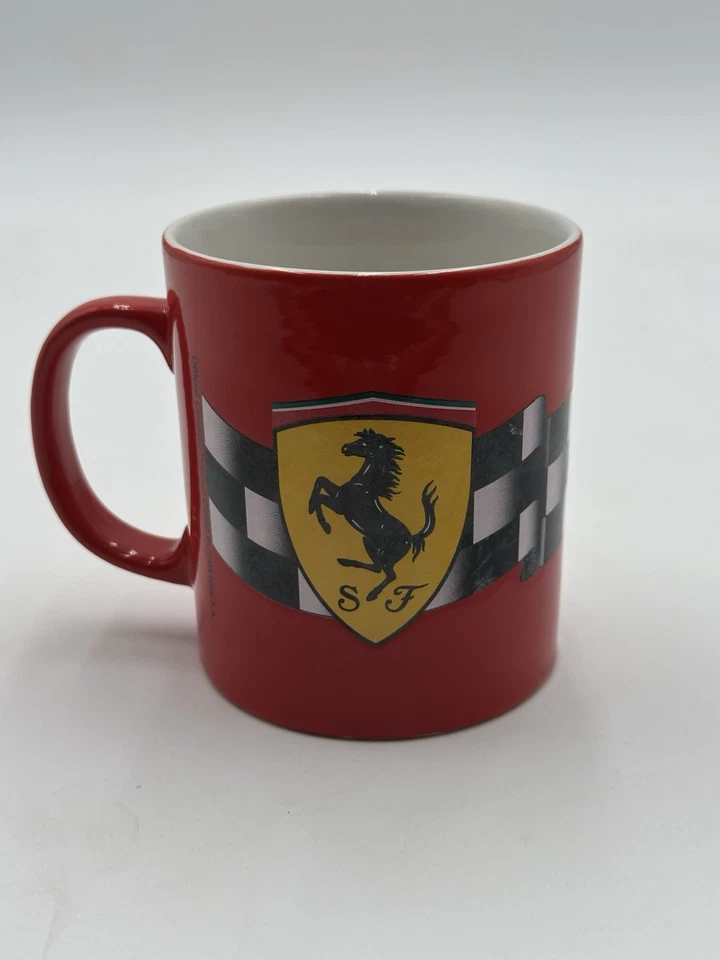 10oz 1996 Official Ferrari Spa Racing Red Coffee MugVintage - Image 1 of 4