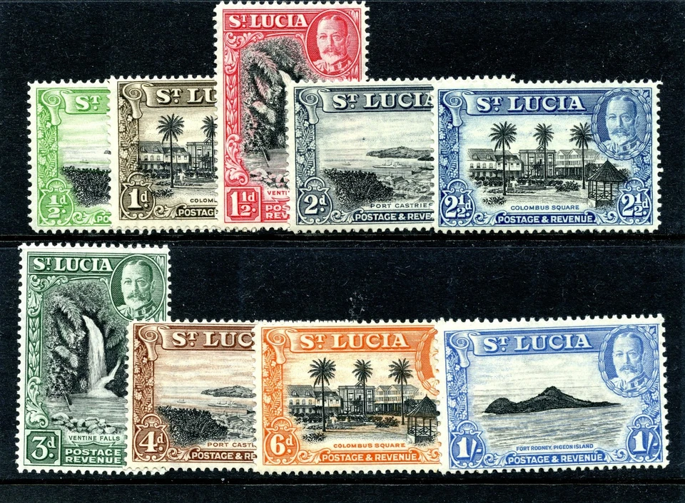 St Lucia 1936 KGV Pictorial short set to 1s superb MNH. SG 113-121. Sc 95-103. - Image 1 of 1