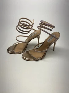 Steve Madden Womens Exotica Ankle Wrap Bronze High Heel Sandal Sz 10 - Picture 1 of 10