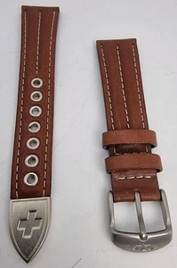Cinturino orologio vintage rotante pelle marrone 19mm originale ottime condizioni - Foto 1 di 8