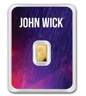 Barra de oro puro John Wick 24 k .9999 Foto 1 de 4