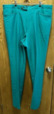 Pantalones de golf vintage Jaymar Sansabelt para hombre 40 verde vestido discoteca poliéster años 70 A Foto 1 de 4