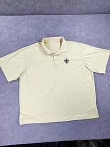 Camisa polo de fútbol americano de la NFL amarilla de los New Orleans Saints para hombre 2XL bordada - Imagen 1 de 9