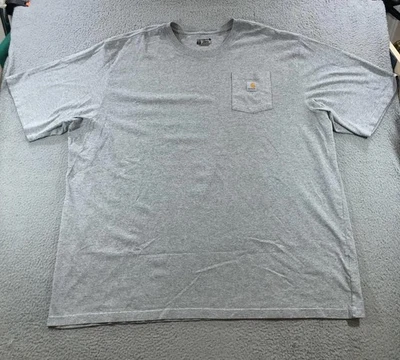 Carhartt Shirt Mens 4XL Tall Gray Loose Fit K87 Pocket Workwear Tee Spring 2022 - Image 1 of 4