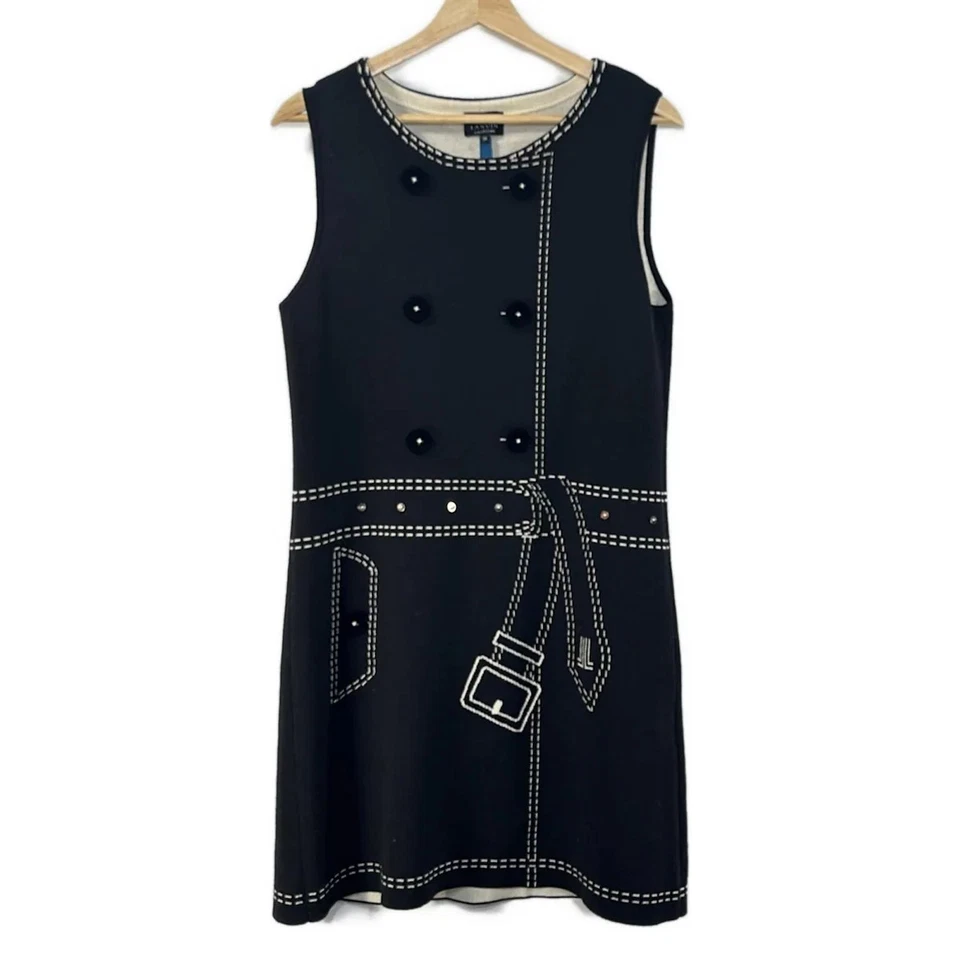 Auth LANVIN COLLECTION - Black Cream Women's Dress - Image 1 of 4