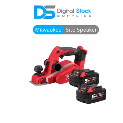 Milwaukee M18BP-0 18V Li-ion 82mm Cordless Planer 2x 5Ah Batteries - Image 1 of 4