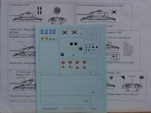 1/35 Decalomaniacs! M-24's AROUND the WORLD: Greek, Brit, US, ROK...Decals 6 OOP - Bild 1 von 3