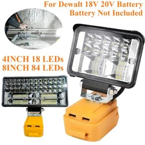 LED Work Light for Dewalt 18V 20V XR Battery 6500K Cordless Flashlight with USB - Picture 1 of 26