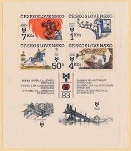 Czechoslovakia #2471a Illustrations for Children & Youth Souvenir Sheet 1983 MNH - Picture 1 of 1