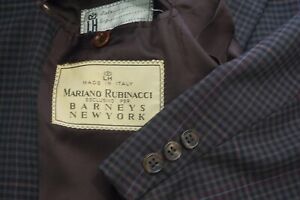 London House Mariano Rubinacci Brown Multicolor Plaid S100s Wool Sport Coat 40L