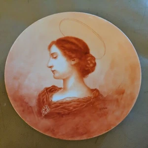 Vtg Limoges France Collector Plate Lady/halo - Picture 1 of 5